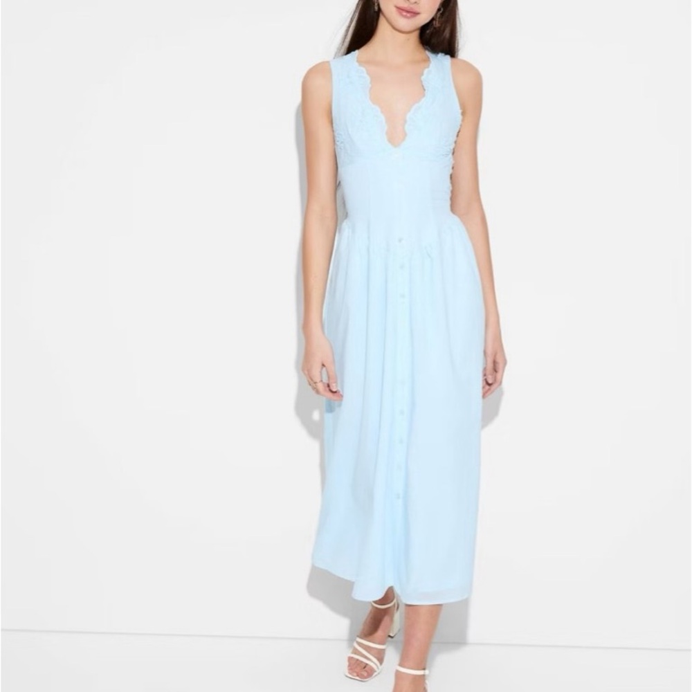Wild Fable Light Blue Midi Dress